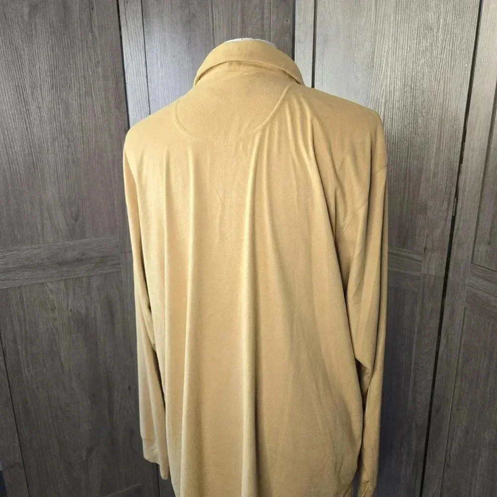 Mens suede tan beige pullover